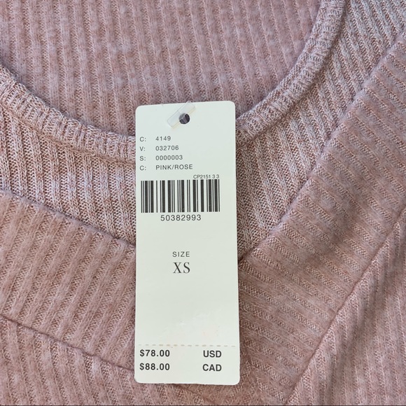 NWT Anthropologie Pink Ribbed Knit Sweater Top - Picture 7 of 7